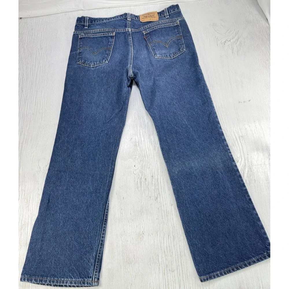 Vintage Levi's 517 Orange Tab USA Made 38x30 Bootcut Denim Jeans 1996
